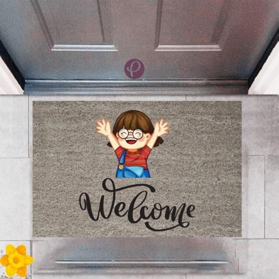 Kapı Önü Paspası Dekoratif Dijital Baskı Welcome P-2355 Kapı Önü Paspası Dekoratif Dijital Baskı Welcome P-2355