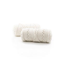 Pamuk Makrome 4 mm İp Ekru