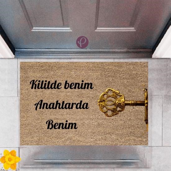 Kapı Önü Paspası Dekoratif Dijital Baskı Anahtar P-2483 Kapı Önü Paspası Dekoratif Dijital Baskı Anahtar P-2483