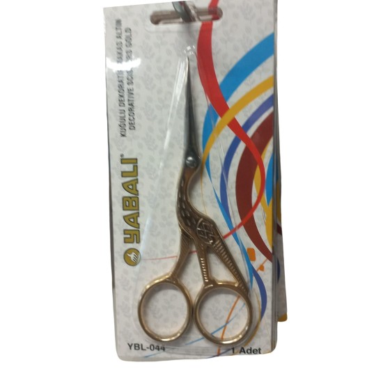 Nakış Makası Kuğulu Dekoratif Makas Altın YBL-044 Model 10 Nakış Makası Kuğulu Dekoratif Makas Altın YBL-044 Model 10