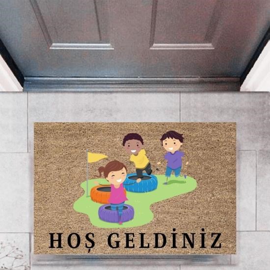 Kapı Önü Paspası Dekoratif Dijital Baskı ÇocuklarP-2720 Kapı Önü Paspası Dekoratif Dijital Baskı ÇocuklarP-2720