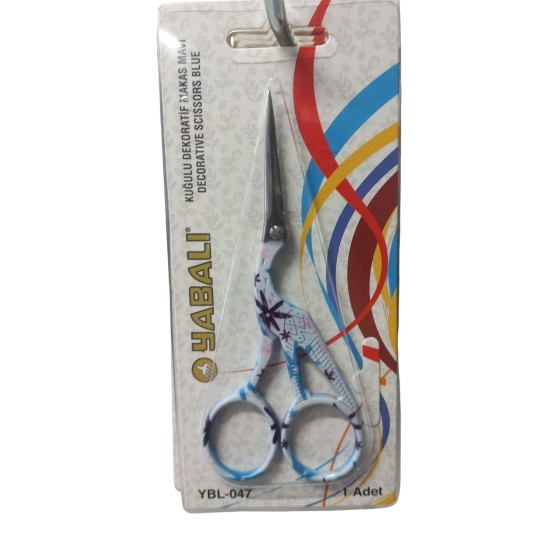 Nakış Makası Kuğulu Dekoratif Makas Mavi YBL-047 Model 9 Nakış Makası Kuğulu Dekoratif Makas Mavi YBL-047 Model 9