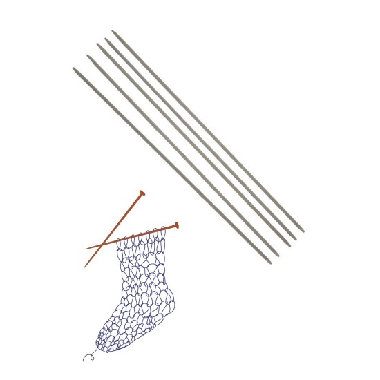 Çorap Şiş Metalize 20 cm 2,5 Numara Çorap Şiş Metalize 20 cm 2,5 Numara