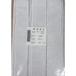 Dantel Polyester Güpür Bant Beyaz 15 Metre En 3 cm ON-1651-B