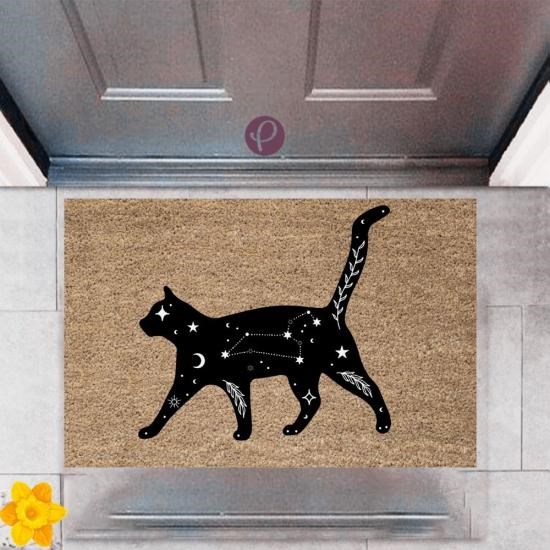 Kapı Önü Paspası Dekoratif Dijital Baskı Kedi P-2496 Kapı Önü Paspası Dekoratif Dijital Baskı Kedi P-2496