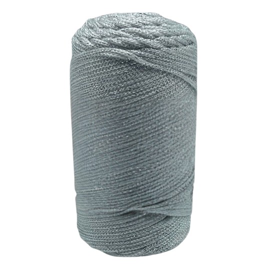 Makrome İpi 3 mm Polyester Gri Simli Makrome İpi 3 mm Polyester Gri Simli
