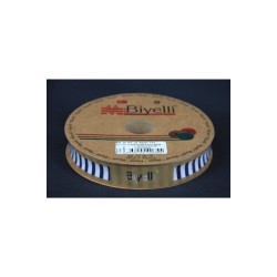 Biye Kalın Çizgili Katlı F04 Lacivert 2 cm 25 Metre %65 Koton %35 Polyester