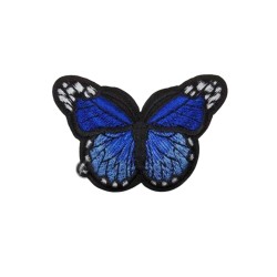 Aplike Ütü İle Yapışan Kelebek Lacivert Arma 7x5 cm
