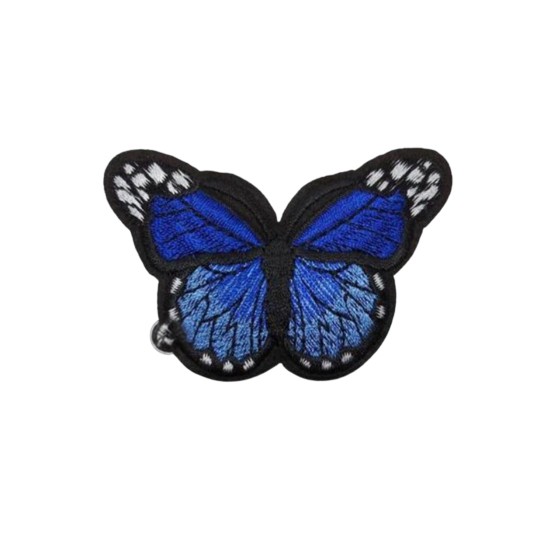Aplike Ütü İle Yapışan Kelebek Lacivert Arma 7x5 cm Aplike Ütü İle Yapışan Kelebek Lacivert Arma 7x5 cm