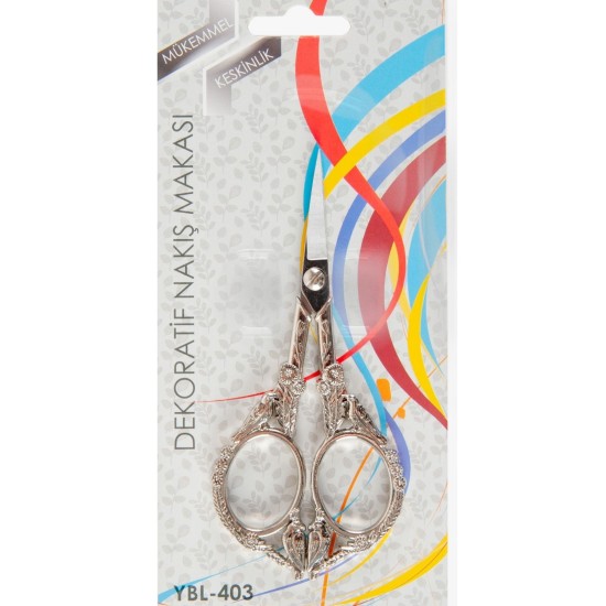 Nakış Makası Dekoratif Gümüş Kuş YBL-403 Model 21 Nakış Makası Dekoratif Gümüş Kuş YBL-403 Model 21