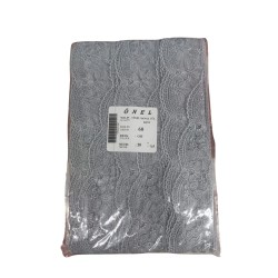 Dantel Polyester Sanal Tül Bant Gri 20 Metre En 6 cm ON-60-G