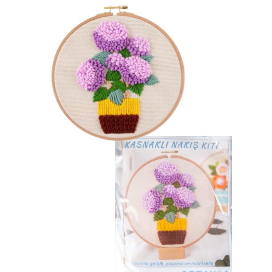 Nakış Kitleri Kasnaklı 13.5 X 18.8 cm Ortanca Nakış Kitleri Kasnaklı 13.5 X 18.8 cm Ortanca
