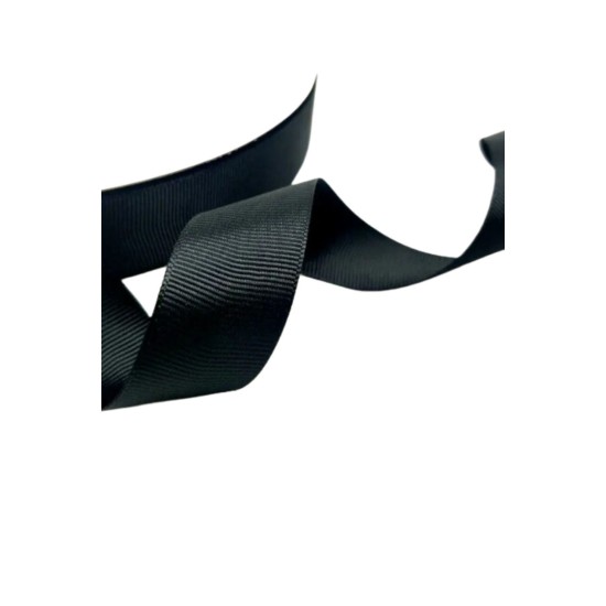 Grogren Kurdele 1 cm 10 Metre Siyah Grogren Kurdele 1 cm 10 Metre Siyah