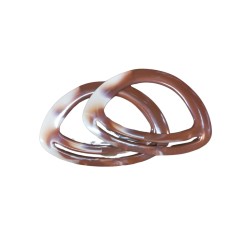 Çanta Sapı Oval Kahverengi-Beyaz 18 cm