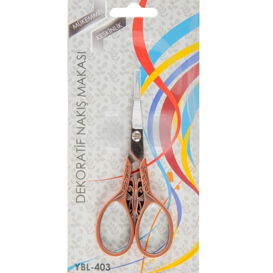 Nakış Makası Dekoratif Bakır Kelebek YBL-403 Model 18 Nakış Makası Dekoratif Bakır Kelebek YBL-403 Model 18
