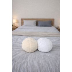 2'li top yastık krem & beyaz