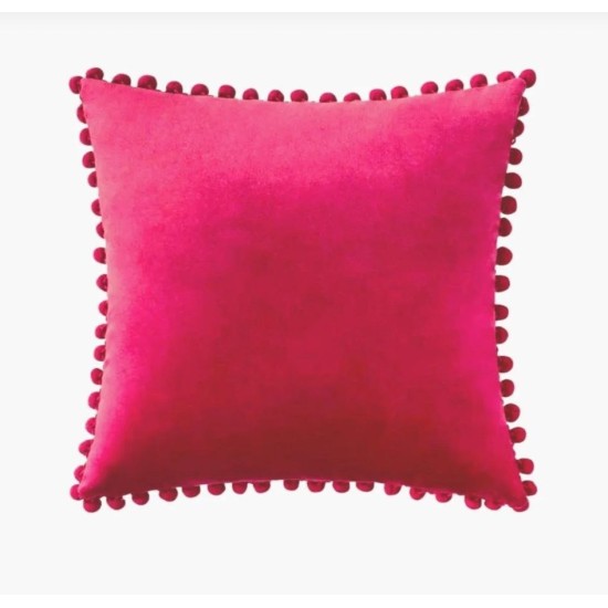 2'li ponponlu kırlent kılıf seti 40 x 40