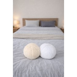 2'li top yastık krem & beyaz