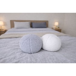 2'li top yastık gri & beyaz