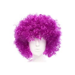 Koyu Mor Renk Violet Afro Bonus Saç Peruk