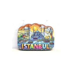 Ahşap İstanbul Temalı Magnet Alk4366
