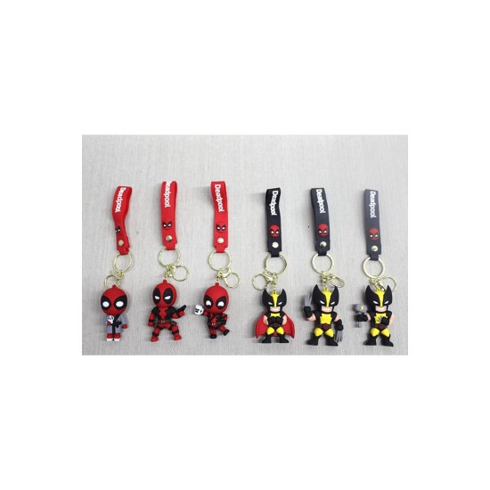 Deadpool Volverine Silikon Anahtarlık | Karakter Figürü Alk4270 | Lisinya