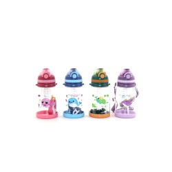 Renkli Pipetli Suluk 550 Ml – Pratik ve Eğlenceli Su İçme Çözümü