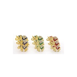 Swarovski Taşlı 3’lü Dekoratif Fil Seti 9x8x6 cm