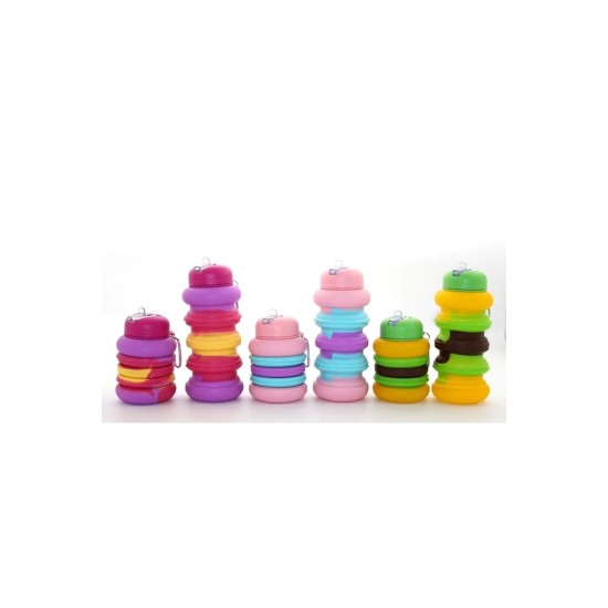 Katlanabilir Portatif Silikon Su Şişesi 500 Ml Alk3138 Katlanabilir Portatif Silikon Su Şişesi 500 Ml Alk3138