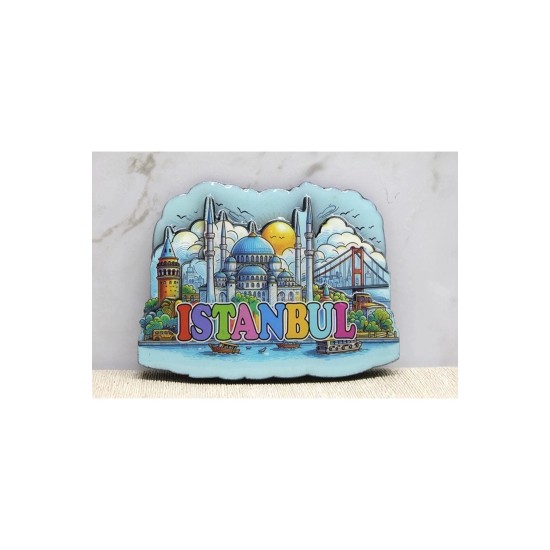 Ahşap İstanbul Temalı Magnet Alk4360 Ahşap İstanbul Temalı Magnet Alk4360