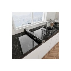 Siyah Mermer Desenli Yapışkanlı Tezgah Folyosu (3 Mt.x 60 Cm)