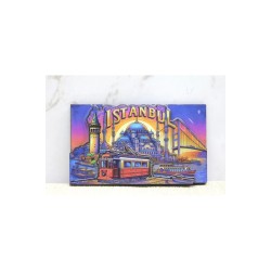 Ahşap İstanbul Temalı Magnet Alk4363