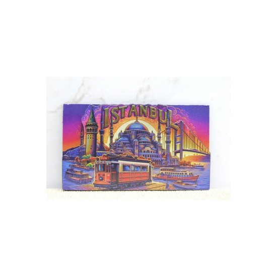 Ahşap İstanbul Temalı Magnet Alk4359 Ahşap İstanbul Temalı Magnet Alk4359