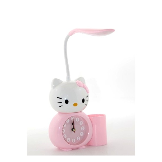Hello Kitty Masa Lambası Saat Ve Kalemlik Alk2584 Hello Kitty Masa Lambası Saat Ve Kalemlik Alk2584