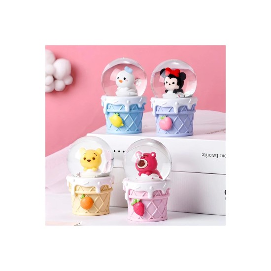 Mickey Mouse Işıklı Kar Küresi 7 Cm Alk3104
