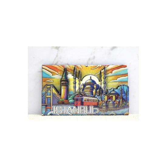 Ahşap İstanbul Temalı Magnet Alk4365 Ahşap İstanbul Temalı Magnet Alk4365