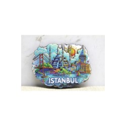 Ahşap İstanbul Temalı Magnet Alk4361