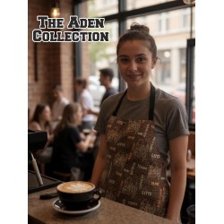 Kahve Desenli barista Önlük