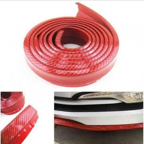 Kırmızı Renkli 2,5 Metre Araba Oto Ön Tampon Koruyucu Kauçuk Pratik Tampon Şerit Bant Döşeme Kırmızı Renkli 2,5 Metre Araba Oto Ön Tampon Koruyucu Kauçuk Pratik Tampon Şerit Bant Döşeme