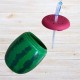 Karpuz Model Kendiliğinden Pipetli 900 ml Suluk, Matara Karpuz Model Kendiliğinden Pipetli 900 ml Suluk, Matara