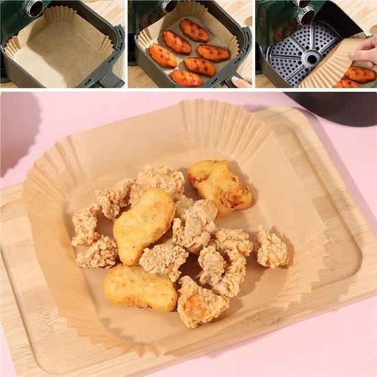 50 Adet Air Fryer Pişirme Kağıdı Tek Kullanımlık Yağ Geçirmez Yapışmaz Kare Tabak Model PVC 50 Adet Air Fryer Pişirme Kağıdı Tek Kullanımlık Yağ Geçirmez Yapışmaz Kare Tabak Model PVC