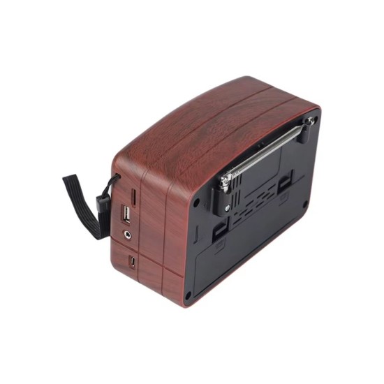 Küçük Boy Retro, Nostaljik, Ahşap Tasarım Bluetooth Hoparlörlü, Şarjlı, Taşınabilir Büyük Döndürülebilen Düğmeli FM/AM Destekli Radyo NS3380 Küçük Boy Retro, Nostaljik, Ahşap Tasarım Bluetooth Hoparlörlü, Şarjlı, Taşınabilir Büyük Döndürülebilen Düğmeli FM/AM Destekli Radyo NS3380