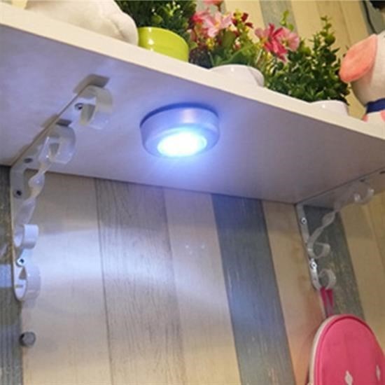 Kablosuz Spot Pilli Dokunmatik Led Lamba 3 Ledli Dolap Lambası Kablosuz Spot Pilli Dokunmatik Led Lamba 3 Ledli Dolap Lambası