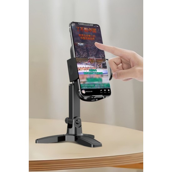 Masaüstü Telefon Standı 360 Derece Dönebilen Başlıklı Ayaklı Telefon Tripodu Masaüstü Telefon Standı 360 Derece Dönebilen Başlıklı Ayaklı Telefon Tripodu