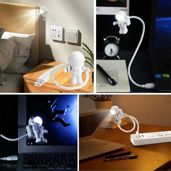 USB Astronot Gece Lambası, Masa Lambası, Kitap Okuma Lambası Işığı USB Astronot Gece Lambası, Masa Lambası, Kitap Okuma Lambası Işığı