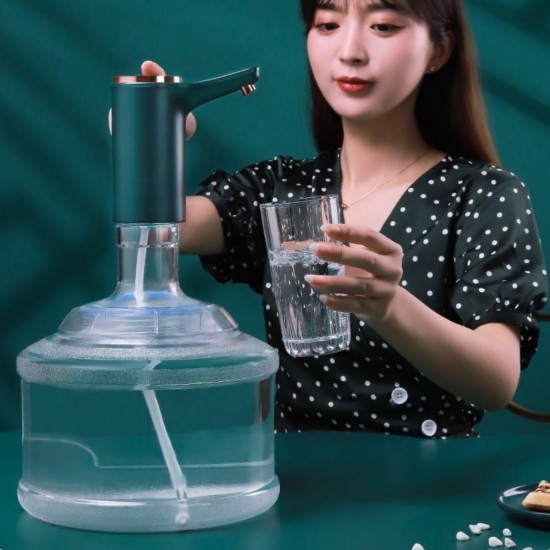 Retro Model Otomatik Damacana Pompası Aparatı Yeşil Renk Bakır Detaylı Retro Model Otomatik Damacana Pompası Aparatı Yeşil Renk Bakır Detaylı