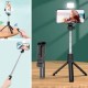 Kendiliğinden Işıklı Masaüstü Tripod Olabilen Telefon Tutuculu Kablosuz Kumandalı Selfie Çubuğu Kendiliğinden Işıklı Masaüstü Tripod Olabilen Telefon Tutuculu Kablosuz Kumandalı Selfie Çubuğu