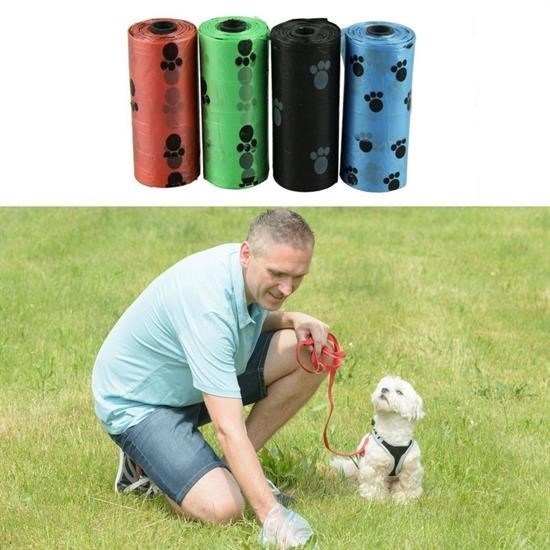 4lü Evcil Hayvanlar Için Pati Desenli Kedi Köpek Kaka Poşeti Torbası 4lü Evcil Hayvanlar Için Pati Desenli Kedi Köpek Kaka Poşeti Torbası
