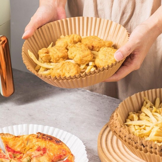 50 Adet Air Fryer Pişirme Kağıdı Tek Kullanımlık 23 Cm Yuvarlak Pişirme Kağıdı XXL PVC li 50 Adet Air Fryer Pişirme Kağıdı Tek Kullanımlık 23 Cm Yuvarlak Pişirme Kağıdı XXL PVC li