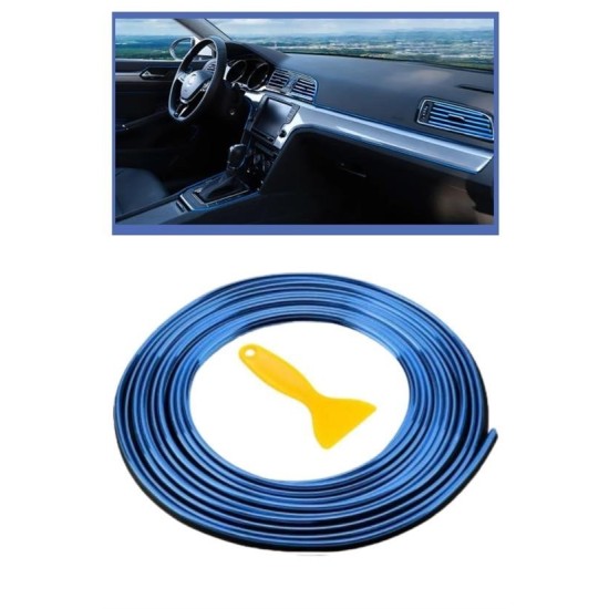 Mavi Araba Oto Trim Dekorasyon Şeridi Kauçuk Elastik Kolay Kurulum 5 metre Şerit Bant Mavi Araba Oto Trim Dekorasyon Şeridi Kauçuk Elastik Kolay Kurulum 5 metre Şerit Bant